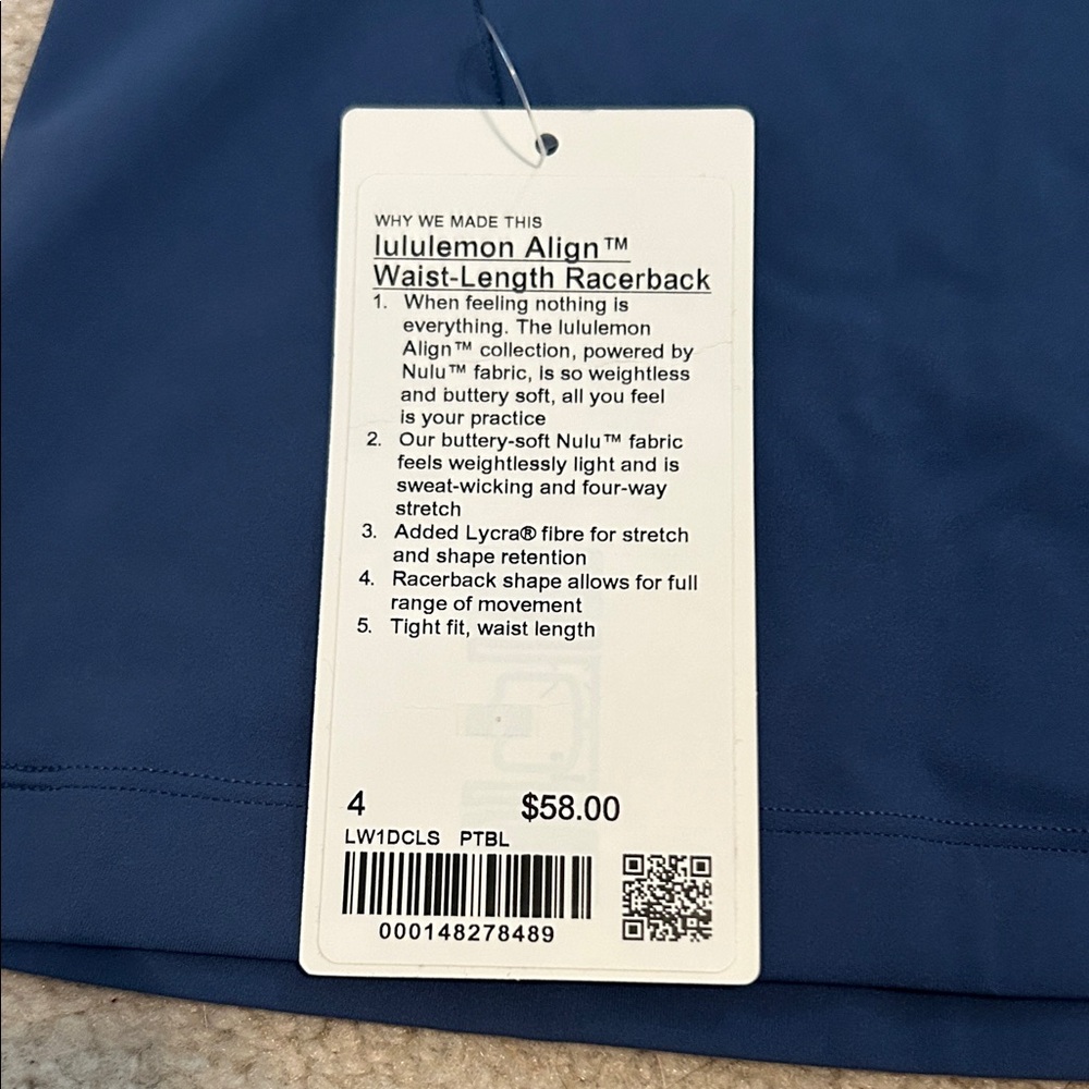 Lululemon Athletica Deep Blue align racer back Tank Top - Picture 3 of 4